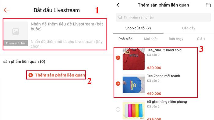 Hướng dẫn Live trên Shopee bằng điện thoại - Bước 4